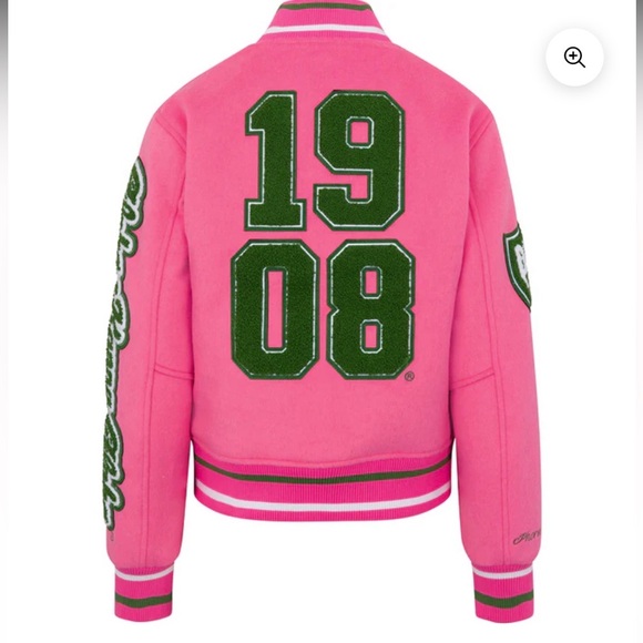 NEW*FULL LENGTH TIMELESS IVY VARSITY AKA LETTERMAN JACKET,PINK Alpha Kappa Alpha - Picture 3 of 8